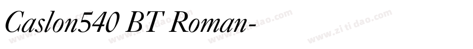 Caslon540 BT Roman字体转换
